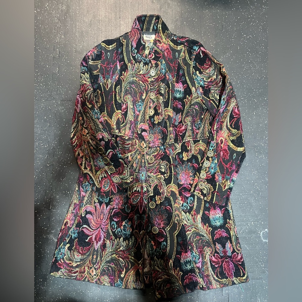 Johnny Was Multicolor Textured Jacket